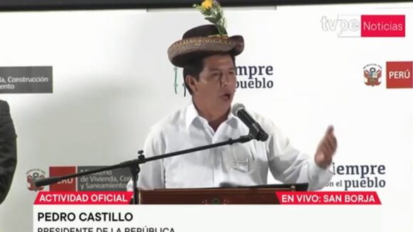 Pedro Castillo en actividad oficial