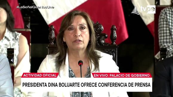 Dina Boluarte sobre protestas en Perú