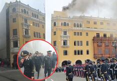 Lima: bomberos controlaron amago de incendio en Plaza de Armas