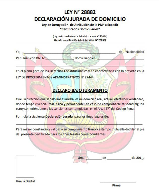 ¿cómo Escribir Una Declaración Jurada De Domicilio Simple Y Para Qué Sirve Este Documentoemk 5073