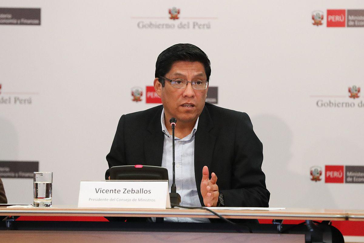 Vicente Zeballos cuando era ministro de Justicia decidió apartar al procurador Amado Enco de un caso de corrupción en el Ministerio de Justicia. (Foto: PCM)