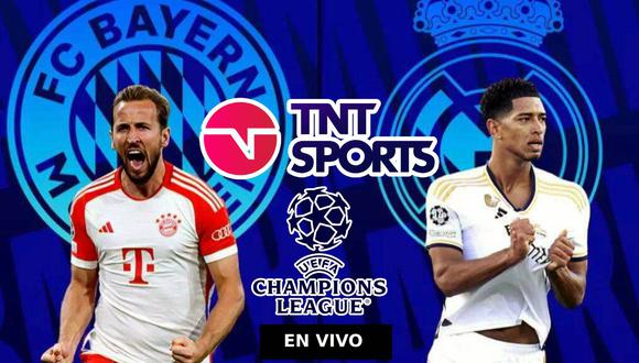 Señal oficial vía TNT Sports EN VIVO y EN DIRECTO para ver el juego entre Real Madrid y Bayern Múnich este martes 30 de abril por la ida de la semifinal de la UEFA Champions League 2023/24. (Foto: TNT sports)