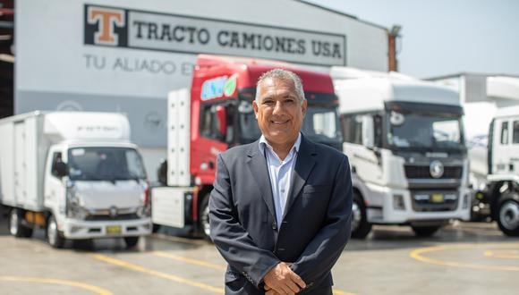 Gustavo Salas, gerente comercial de Tracto Camiones USA, señaló que durante el 2023 la empresa ha incorporado tres nuevas unidades a su portafolio en distintas categorías. (Foto: Britanie Arroyo)