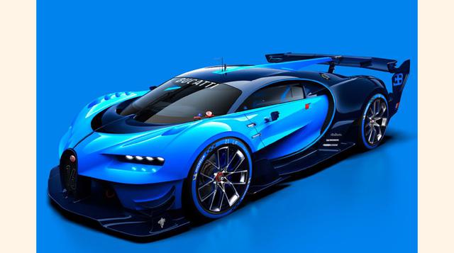 Bugatti Vision Gran Turismo. Bugatti ha diseñado este automóvil que ha pasado del mundo virtual al real. Es el modelo que usan los jugadores de Gran Turismo en la PlayStation, de ahí su nombre. (Foto: automobilemag)