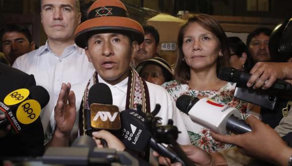 Gregorio Rojas cuestionó que se pretenda criminalizar a los dirigentes de Challhuahuancho. (Foto: GEC)