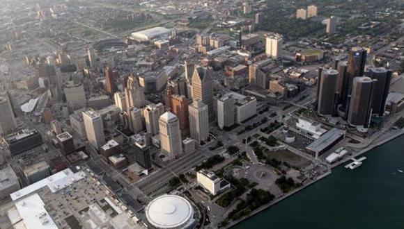Vista aérea de la ciudad de Detroit.
