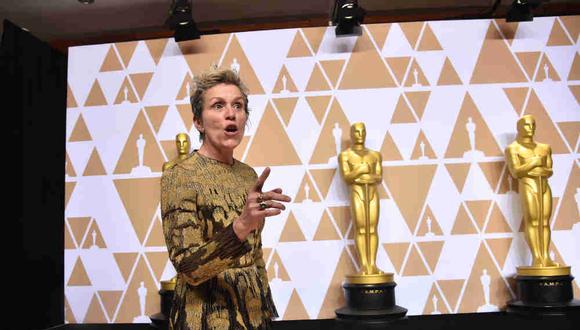 Frances McDormand, elegida Mejor Actriz en los Óscar 2018. (Foto: AFP)