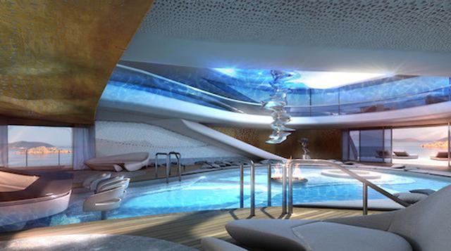 El interior del mega yate está inundado con luz natural gracias al uso de elementos de cristal, que también ayuda a crear un ambiente cálido y acogedor.(Foto: megarricos)