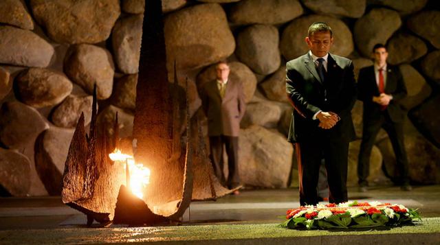 Humala visitó el Museo del Holocausto en Israel. (Foto: Presidencia)