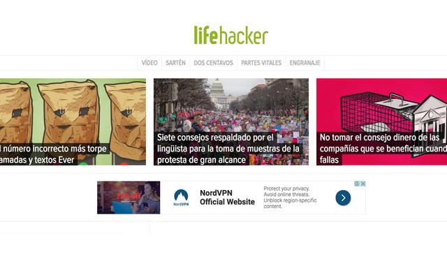 Lifehacker Este increíblemente útil sitio podrás encontrar tips, trucos, descargas y atajos para vivir más fácilmente.
