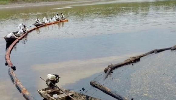 Derrame de petróleo en el Oleoducto Norperuano  en Loreto  afectó a varias comunidades nativas que viven cerca de los ríos Cuninico y Marañón. (Foto: Latina)