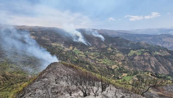Incendios forestales en el Santuario Nacional de Ampay. (Foto: Minam)