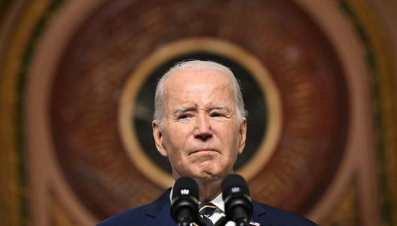 Biden se hallaba en Columbia, Carolina del Sur el domingo por la mañana al momento de ser informado sobre el ataque por el secretario de Defensa. (Foto de Mandel NGAN / AFP).