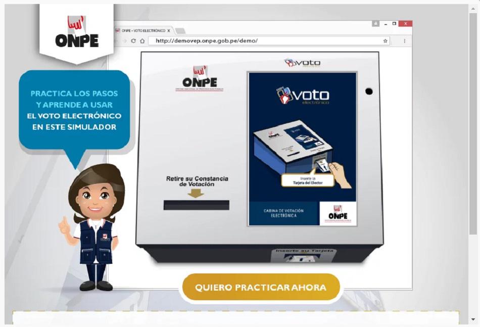 Práctica los pasos y aprende a usar el voto electrónico en el simulador que ofrece la ONPE (Foto: ONPE)