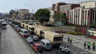 Mininter descarta desalojo de manifestantes en la UNI ante presencia de tanquetas