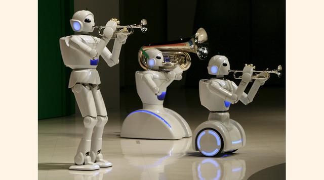 Robots de la Toyota Motor Corp son capaces de tocar instrumentos musicales. (Foto: Reuters)