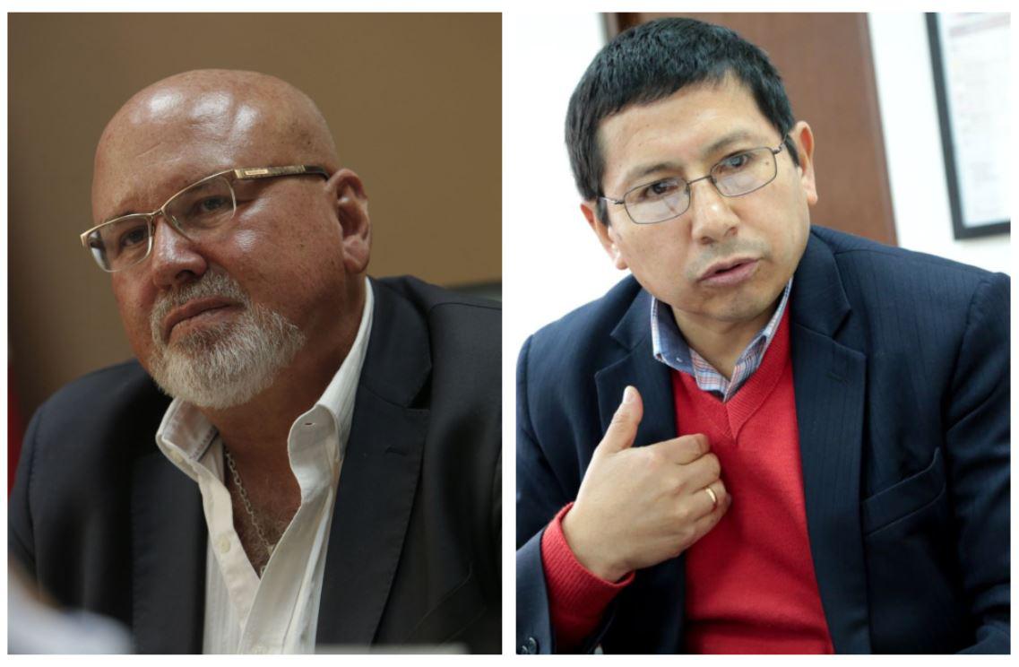 Carlos Bruce, ministro de Vivienda, Construcción y Saneamiento y Edmer Trujillo, ministro de Transportes y Comunicaciones. (Foto: GEC)