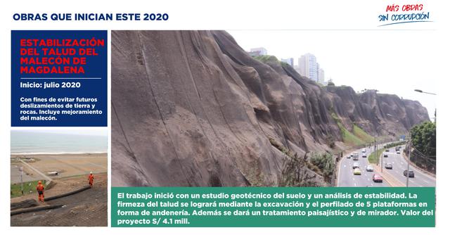 FOTO 15 | Obras 2020: Estabilización del talud del Malecón de Magdalena.