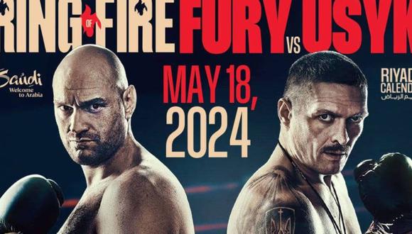 Sigue la pelea Tyson Fury y Oleksandr Usyk en vivo y en directo este sábado 18 de mayo vía DAZN PPV, ESPN+ y Star Plus por el cinturón peso pesado desde el Kingdom Arena de Arabia Saudita. (Foto: DAZN.com)