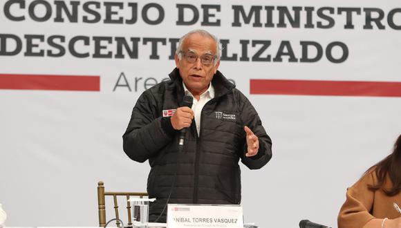 Aníbal Torres se pronunció desde el Consejo de Ministros Descentralizado en Cajamarca | Foto: PCM