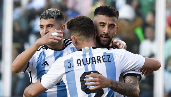 La Selección Argentina no tuvo problemas para derrotar a su par de El Salvador en el Estadio Lincoln Financial Field. Filadelfia, Estados Unidos (Foto: AFP)
