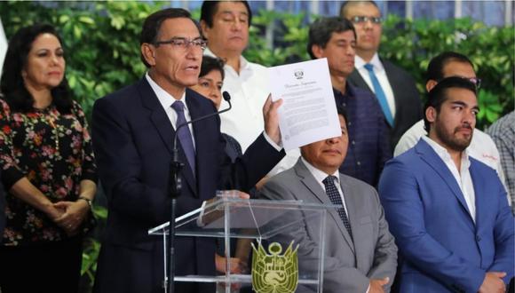 El presidente Martín Vizcarra informó sobre las medidas de su gobierno para enfrentar el coronavirus. (Foto: Presidencia)
