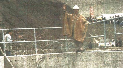El presidente Fujimori inauguró ayer la represa de Yuracmayo, que almacenará 48 millones de metros cúbicos. La obra fue ejecutada con una inversión de US$ 66 millones.