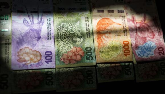 Billetes de pesos argentinos. (Foto: Bloomberg)