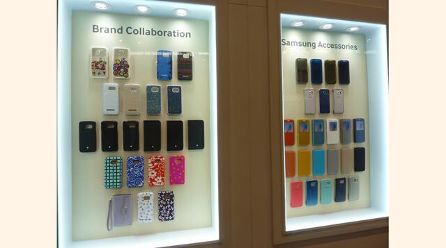 Samsung no solo lanzó su Galaxy 6, también presentó una amplia oferta de carcasas. (Foto: Javier Parker)