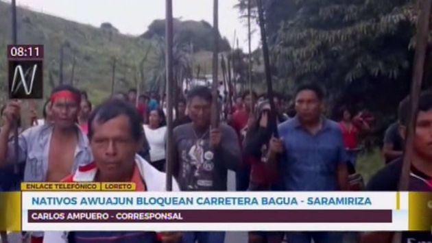 Nativos se dirigieron hacia los exteriores de la Estación 5 de Petroperú. (Foto: Captura/Canal N)