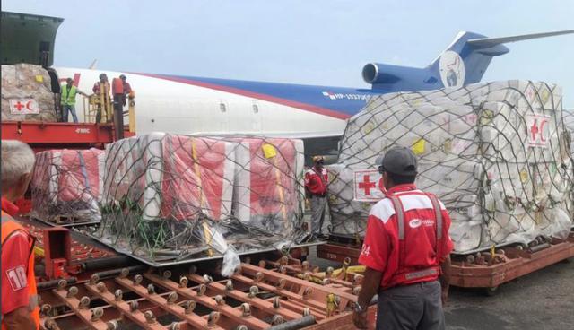 Venezuela recibió primer cargamento de ayuda humanitaria de la Cruz Roja. (Foto: Twitter - @TVVNoticias)
