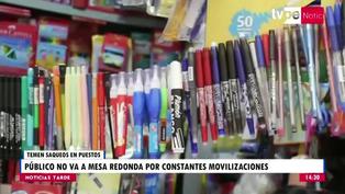 Campaña escolar: Comerciantes rematan sus productos a precio de costo debido a protestas en el país