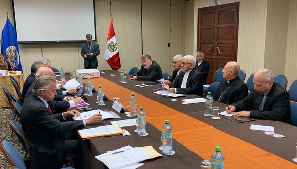 Conferencia Episcopal Peruana sostuvo reunión con Grupo de Alto Nivel de la OEA. Foto:  Twitter OEA