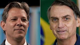 Bolsonaro y Haddad definirán presidencia de Brasil en segunda vuelta