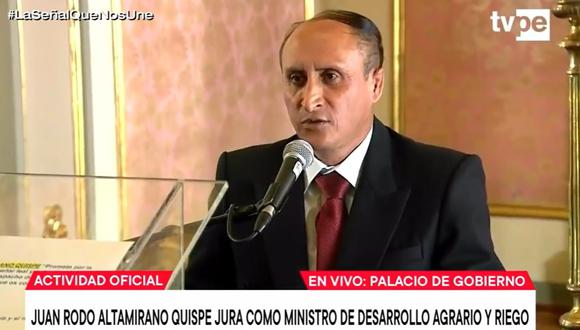 El presidente Pedro Castillo tomó juramento a los nuevos ministros este viernes 25 de diciembre. (Foto: TV PERÚ)