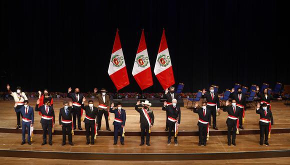 Pedro Castillo presentó a los ministros de Estado el pasado 29 de julio. (Foto: Presidencia)