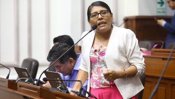 Margot Palacios, vocera de Perú Libre, presentó una moción para conformar una comisión investigadora del caso Rolex. (Foto: Congreso)