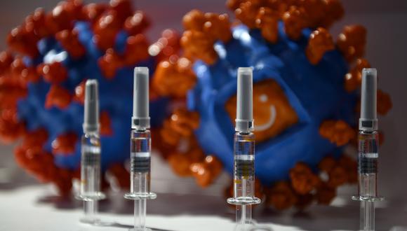 Sinovac Biotech LTD presentó su vacuna candidata en el China International Fair for Trade in Services (CIFTIS) en Beijing. (Foto: NOEL CELIS / AFP)