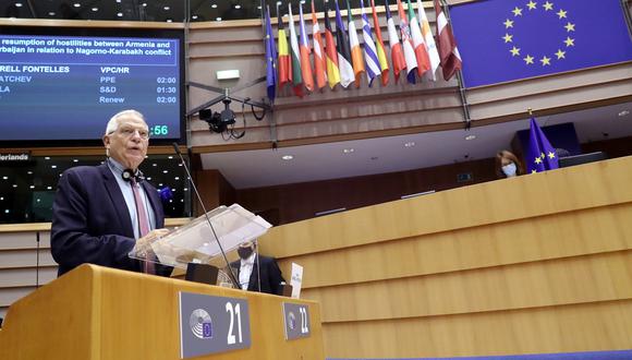 El alto representante de la UE para la Política Exterior, Josep Borrell explicó que hubo "completa aceptación" por parte de todos los Estados miembros. (Foto: EFE)