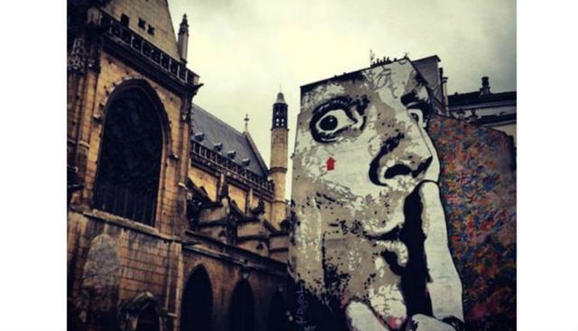Esta obra, del artista urbano conocido como Jef Aerosol, está ubicada en el Centro Histórico de Pompidou, en París, Francia. (Pinterest / Cest Christine)