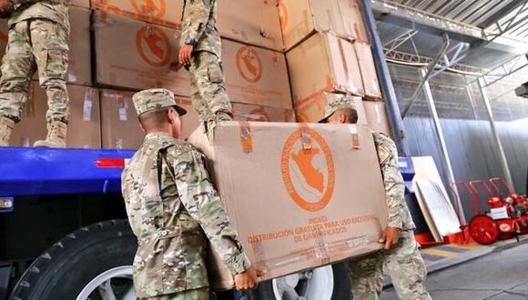 El Mindef precisó que los almacenes del Indeci vienen siendo abastecidos desde septiembre con bienes destinados a la ayuda humanitaria.