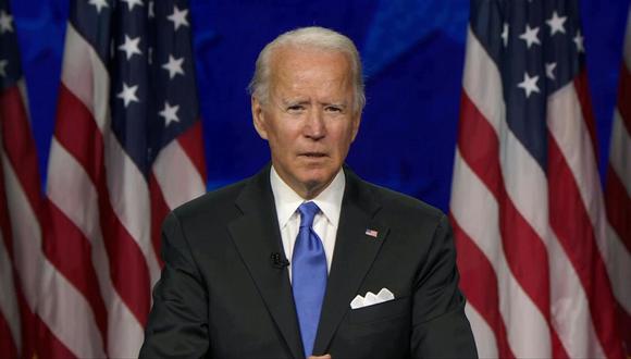 Joe Biden aceptó la nominación demócrata y prometió superar "temporada de oscuridad" en EE.UU. (AFP).