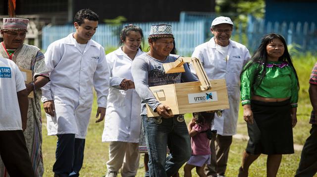 La Plantalámpara se llevó a Nuevo Saposoa, una comunidad nativa de la etnia Shipibo Conibo, que está en los alrededores del río Tachitea, con una población de 173 habitantes y 37 familias.