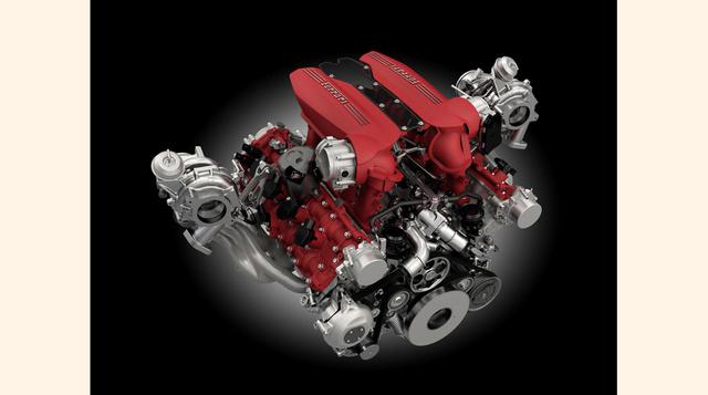 Cuenta con un motor completamente diferente, ya que pasa del V8 de aspiración natural con 4.5L que tenía la 458, a un V8 biturbo de 3.8L que genera 670 CV. (Foto: Autocosmos)