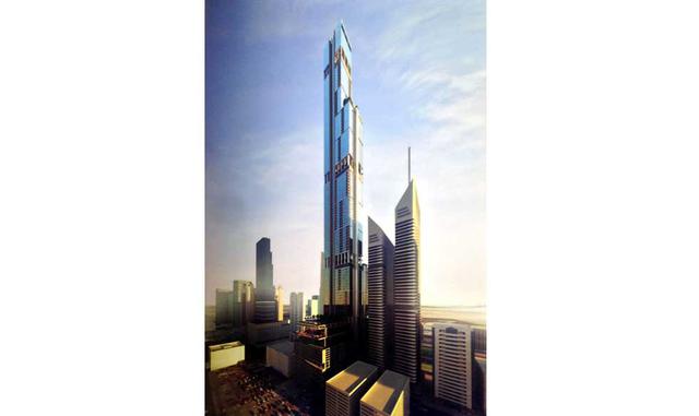Entisar Tower: Proyecto a realizarse para el 2020 en Dubái (EAU). Este tendría  una altura de 520 metros y 111 pisos. (Foto: skyscrapercenter.com)