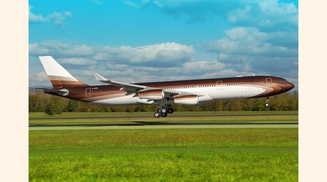 Airbus A340-300 – Airbus “Bourkhan”. El magnate ruso del hierro y el acero, Alisher Usmanov, es propietario de esta aeronave cuyo precio original fue de US$ 238 millones, pero que ahora está valorizada en más de US$ 350 millones, debido a que está enteram