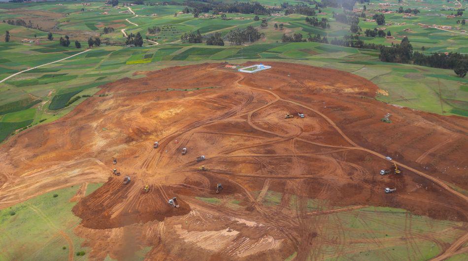 Las obras del aeropuerto internacional de Chinchero se encuentran en primera fase. (Foto: Presidencia de la República)