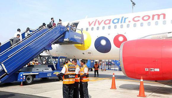 Viva Air Perú se ubicó como la segunda compañía aérea del mercado local al registrar una participación de&nbsp;12.67% al cierre del primer bimestre de 2019. (Foto: GEC)