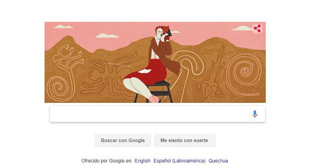 Doodle sobre María Reiche.