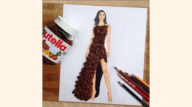 FOTO 11 | Boceto realizado con Nutella.